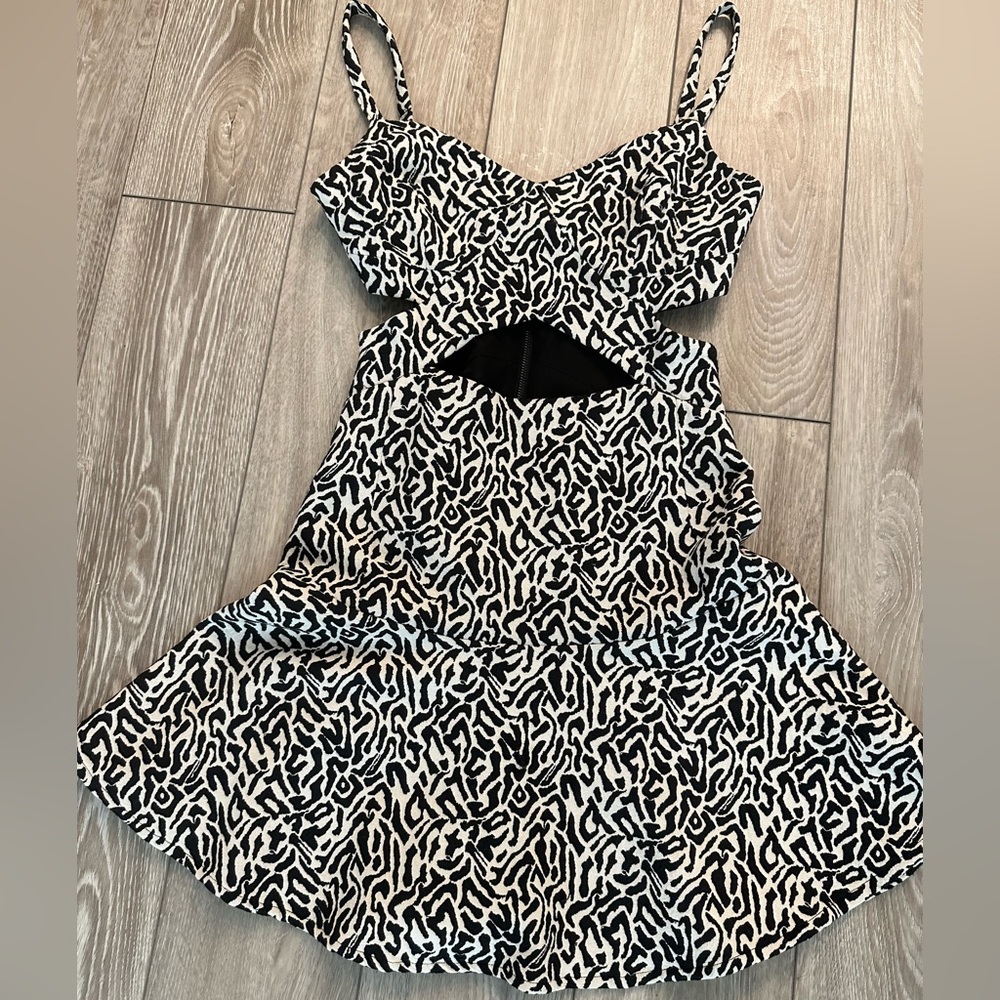 NWT Animal Print black and white dress for women size S